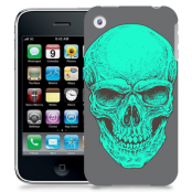 Skal till Apple iPhone 3GS - Dödskalle - Turkos