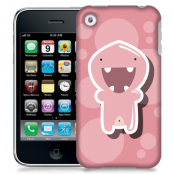 Skal till Apple iPhone 3GS - Glatt Bubbelmonster - Rosa