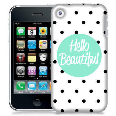 Skal till Apple iPhone 3GS - Hello Beautiful - Turkos