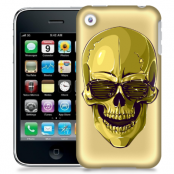 Skal till Apple iPhone 3GS - Hipster Skull Gul
