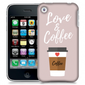 Skal till Apple iPhone 3GS - I love coffe - Beige