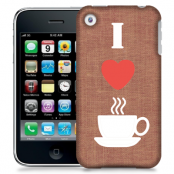 Skal till Apple iPhone 3GS - I love coffe - Brun