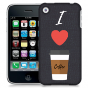 Skal till Apple iPhone 3GS - I love coffe - Svart