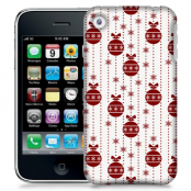 Skal till Apple iPhone 3GS - Juldekor - Vit/Röd