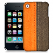 Skal till Apple iPhone 3GS - Läder - Orange/Brun