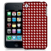 Skal till Apple iPhone 3GS - Mönstrat tyg - Röd