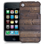Skal till Apple iPhone 3GS - Mörkbetsade plank