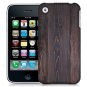 Skal till Apple iPhone 3GS - Mörkbetsat trä
