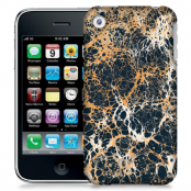 Skal till Apple iPhone 3GS - Marble - Svart/Guld