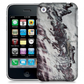 Skal till Apple iPhone 3GS - Marble - Vit/Svart