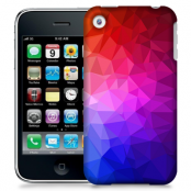 Skal till Apple iPhone 3GS - Polygon - Blå/Lila/Röd