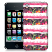 Skal till Apple iPhone 3GS - Ränder - Blommor