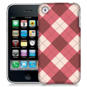 Skal till Apple iPhone 3GS - Rutig Stygn - Rosa