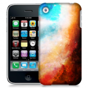Skal till Apple iPhone 3GS - Rymden - Orange/Blå