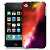Skal till Apple iPhone 3GS - Rymden - Röd/Lila