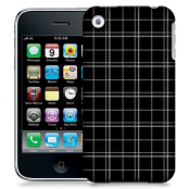 Skal till Apple iPhone 3GS - Sömmar - Rutmönster Svart