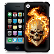 Skal till Apple iPhone 3GS - Skull on fire