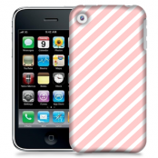 Skal till Apple iPhone 3GS - Stripes - Ljusrosa