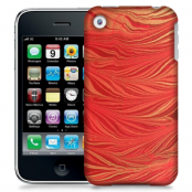 Skal till Apple iPhone 3GS - Vågor - Röd/Orange