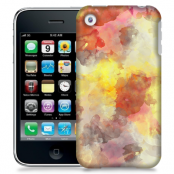Skal till Apple iPhone 3GS - Vattenfärg - Grå/Röd