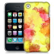 Skal till Apple iPhone 3GS - Vattenfärg - Gul/Röd