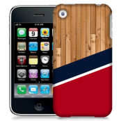 Skal till Apple iPhone 3GS - Wood ränder - Röd