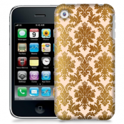 Skal till Apple iPhone 3GS - Damask - Guld/Persika