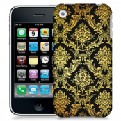 Skal till Apple iPhone 3GS - Damask - Guld/Svart