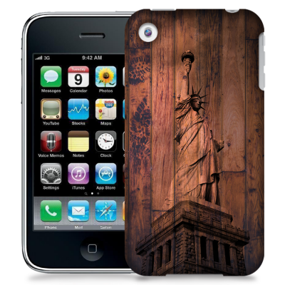 Skal till Apple iPhone 3GS - Frihetsgudinnan trä