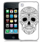 Skal till Apple iPhone 3GS - Glad dödskalle - Vit