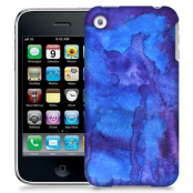Skal till Apple iPhone 3GS - Vattenfärg - Blå