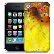 Skal till Apple iPhone 3GS - Vattenfärg - Gul/Blå