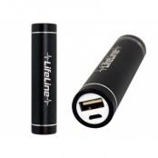 AA Life-Line 2200 iPhone 4/microUSB/miniUSB Nödladdare - Svart