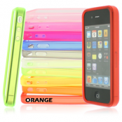 Gel Bumper Skal för Apple iPhone 4 (Orange)
