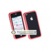 Rubber Bumper Skal för Apple iPhone 4 (Röd)