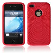 Silikon Cirkel Skal till iPhone 4 (Rd)