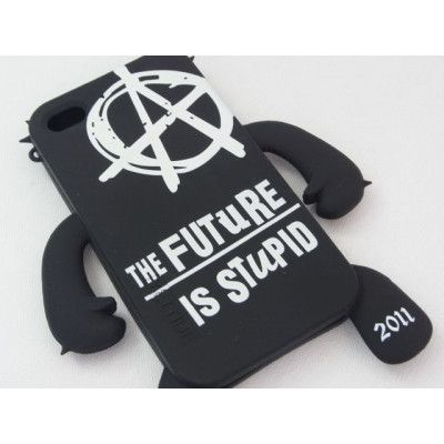 Yettide Silikonskal till Apple iPhone 4 (Svart)