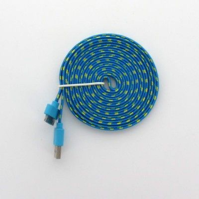 3 Meters trasselfri USB laddnings kabel till iPhone 4/4s (Blå)