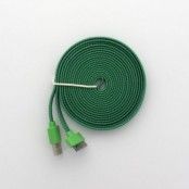 3 Meters trasselfri USB laddnings kabel till iPhone 4/4s (Mörk Grön)