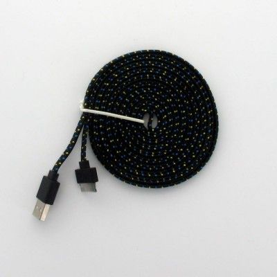 3 Meters trasselfri USB laddnings kabel till iPhone 4/4s (Svart)