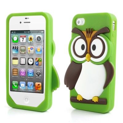 Angry Owl Skal till iPhone 4 / 4S (Grön)