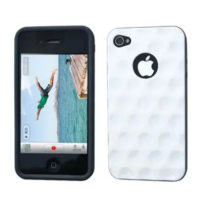 Baksideskal Circles till iPhone 4S/4 (Vit)