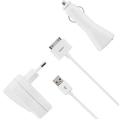 DELTACO laddare för iPad, iPhone 3GS, 4 och 4S
