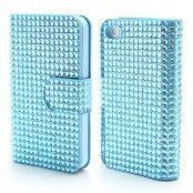 Bling Bling Plånboksväska till Apple iPhone 4S/4 - Blå