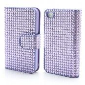 Bling Bling Plånboksväska till Apple iPhone 4S/4 - Lila