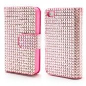 Bling Bling Plånboksväska till Apple iPhone 4S/4 - Magenta