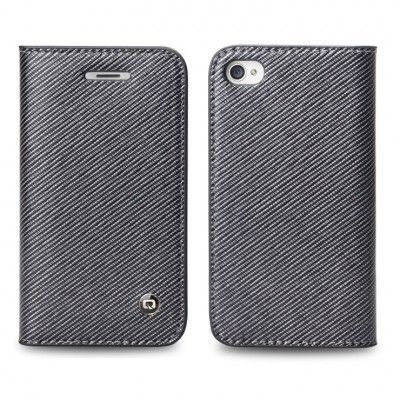 Business Läder Plånboksfodral till Apple iPhone 4S/4 (Svart)