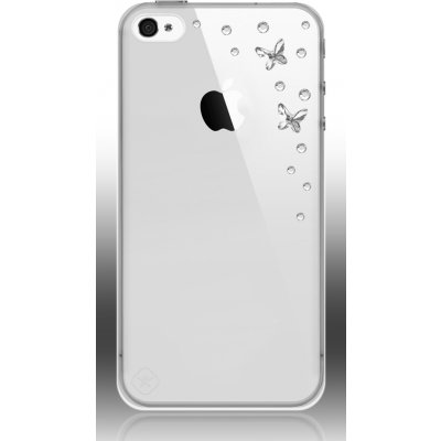 Butterflies - Swarovski-kristaller (iPhone 4/4S) - Guld