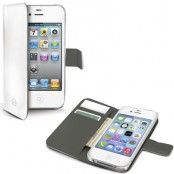 Celly Wallet Case iPhone 4/4S Vit