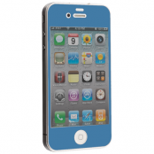 Colored Härdat Glas Skärmskydd till Apple iPhone 4 / 4S - Ljus Blå